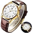 OLEVS Men Watch Leather Analog Quartz Male Dress Week Date Business Classic Luminous Leather Strap 3ATM Waterproof Wrist Watch Lovers