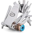 Bike Tool Mini 16 in 1 Multi-Tool - Chain Tool/Torx/Hex/Screwdriver Bicycle Multitool Kit - Cycling Mechanic Repair Tools with CO2 Inflator For Road and Mountain Bikes