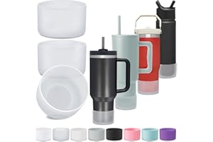 UXCRX 3Pcs Silicone Stanley Cup Boot For Stanley Cup Accessories,Stanley Boot For Stanley Tumbler 30 Oz 40 Oz & IceFlow 20oz 30oz & Hydro Flask 12-24oz,Silicone Water Bottle Bottom Sleeve Bumper Cover