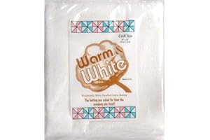 The Warm Company — Warm & White Cotton Batting — Craft Size 34" x 45" Pre-Cut, Premium Needle-Punched Quilt Batting for Crafts & Quilting