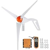 VEVOR 12V-500W Wind Turbine Generator Kit with Anemometer, 3-Blade Wind Power Generator, MPPT Controller &amp; Adjustable Windward Direction, Suitable for Home, RVs, Boats, Farm
