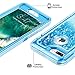 Coolden Case for iPhone 8 Plus Case Protective Glitter Case for Women Girls Cute Bling Sparkle 3D Quicksand Heavy Duty Hard Shell Shockproof TPU Case for iPhone 6s Plus 7 Plus 8 Plus, Blue