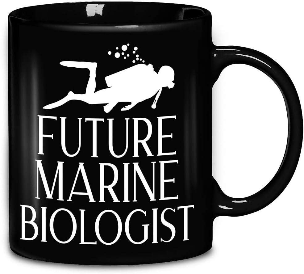 Future Marine Biologist Funny Under The Sea For Women Manatees Fish Sharks Coffee Mug 11oz Ceramic Tea Cups