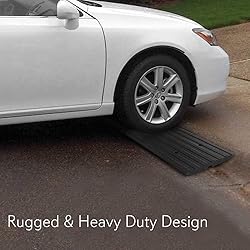 Pyle Car Driveway Adjustable Curb Ramps - 3 Pack