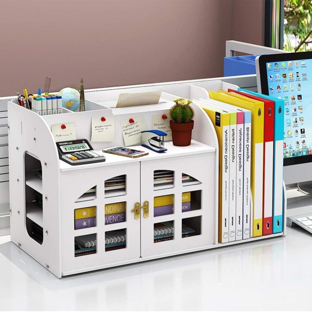 Organizador De Escritorio Madera Gran Capacidad Bricolaje, Suministros