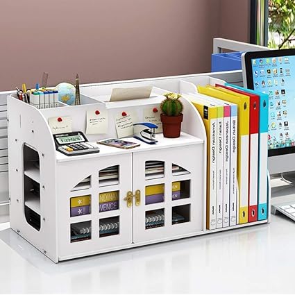 Organizador De Escritorio Madera Gran Capacidad Bricolaje, Suministros