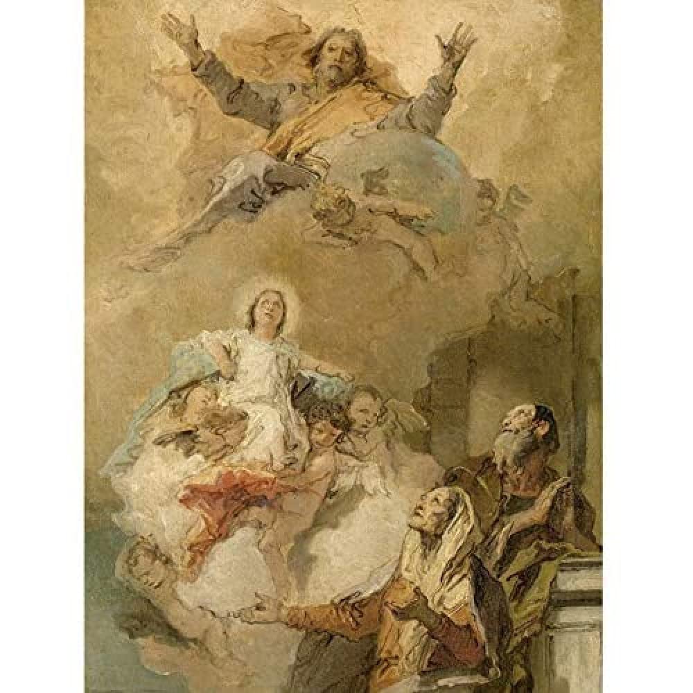 Artery8 Tiepolo Immaculate Conception Religious Painting Art Print Canvas Premium Wall Decor Poster Mural