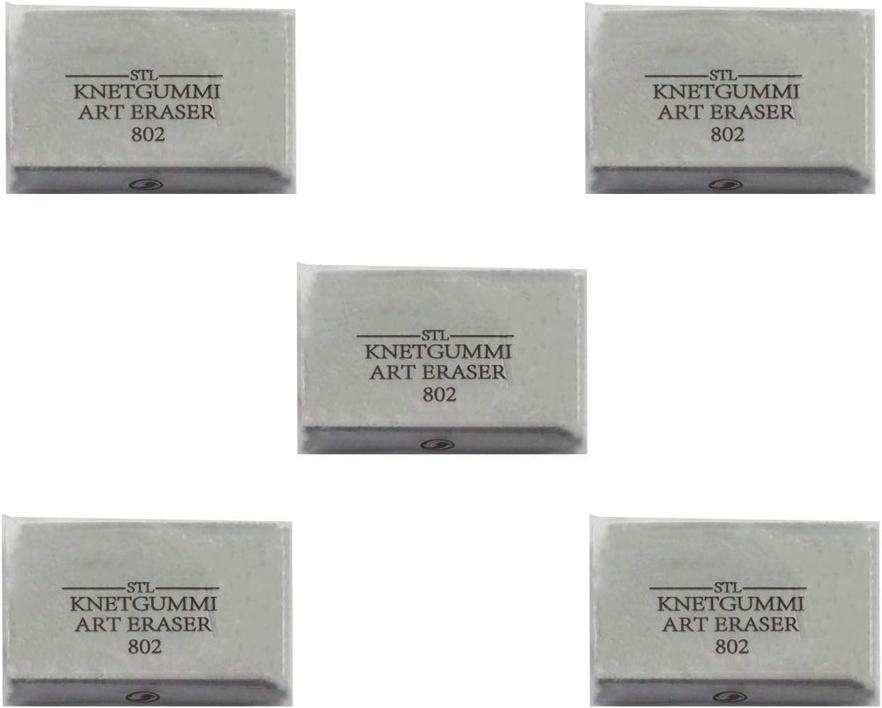 Partstock 5pcs Gray Art Kneaded Eraser School Stationery Office Supplies Drawing Accessories Special Eraser for Art Sketch Pencil Pastel Painting