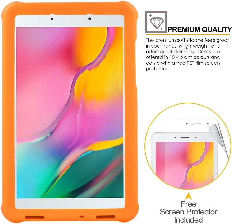 TECHGEAR Bumper Case fits New Samsung Galaxy Tab A 8.0" 2019 (SM-T290 / SM-T295) Rugged Shockproof Soft Silicone Protective Easy Grip Anti-Slip Case with Screen Film - Image 3