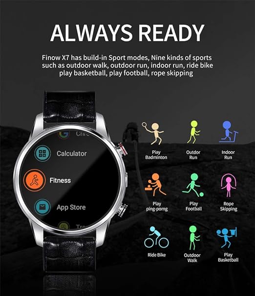 ZLOPV Pulsera Smart Watch X7 Android 7.1 1gb 16gb con cámara GPS ...