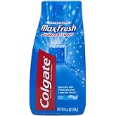 Colgate Max Fresh Liquid Toothpaste with Mini Breath Strips, Cool Mint, 4.6 oz, Blue
