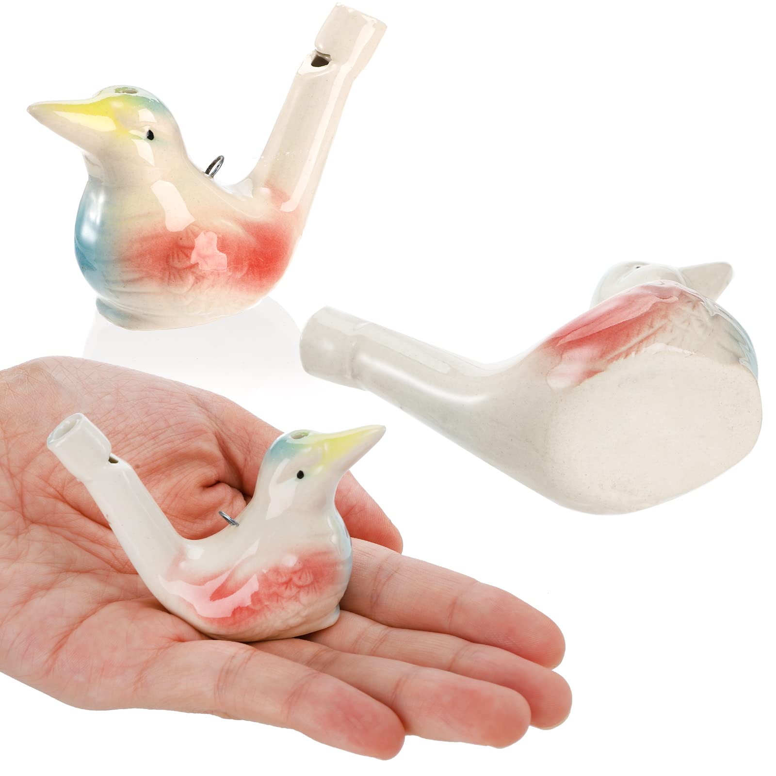 Hedume Set of 12 Ceramic Bird Whistles, Bird Water Whistles, Bird Call Whistle for Water and Bath Play Fun, Birthday Gift, Easter Gift