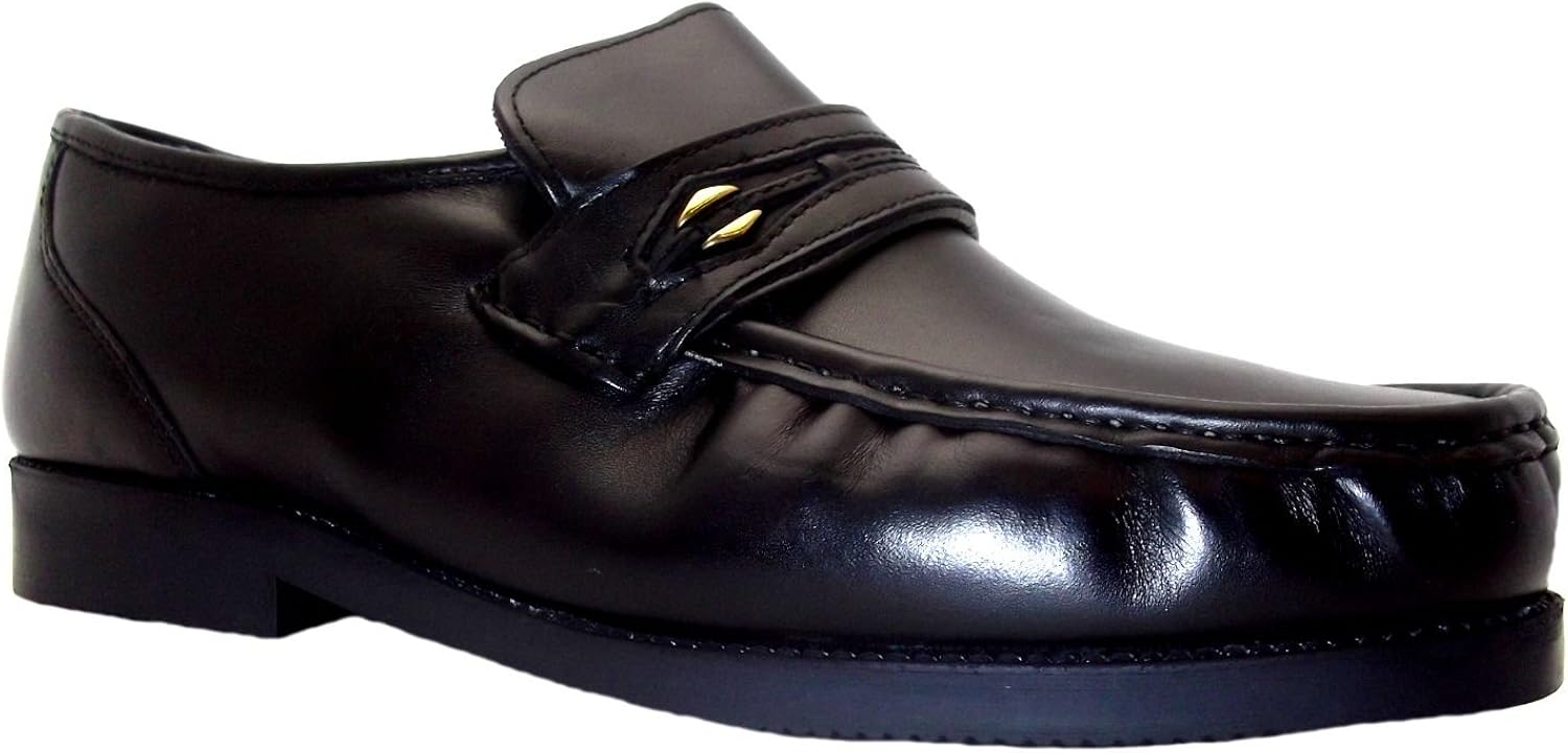 Luca Mancini Size 12 Men�s Lm9900b Formal Black Leather