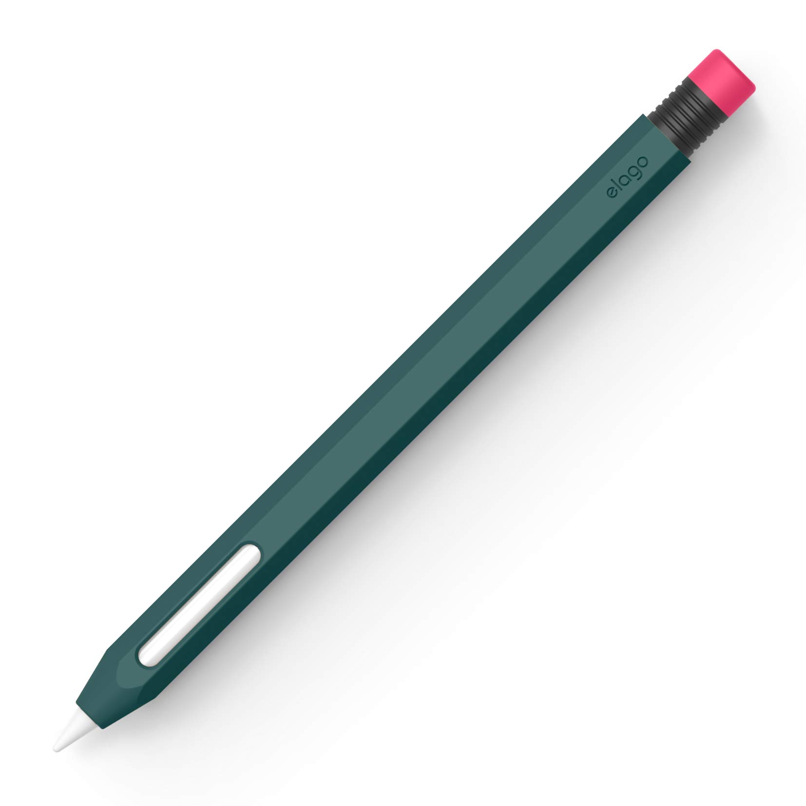 elago Classic Case Compatible with Apple Pencil Pro and Apple Pencil 2nd Generation Classic Design Compatible with Magnetic Charging and Double Tap (Read Installation Instructions-Midnight Green)
