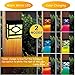 Greluna Solar Fence Lights,2 Modes Solar LED Outdoor Wall Lights for Deck, Fence, Patio, Front Door, Stair, Landscape, Yard and Driveway Path,Warm White/Color Changing,Pack of 2