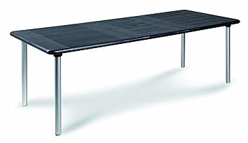 Best 49351650 Ausziehtisch Tavolo 160/220 x 100 x 73 cm, silber/anthrazit