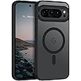 BENTOBEN Magnetic for Google Pixel 9 Pro XL Case, Pixel 9ProXL Phone Case Compatible with MagSafe, Translucent Matte Slim Shockproof Protective Magnetic Cover for Google 9 ProXL 6.8 inch, Black