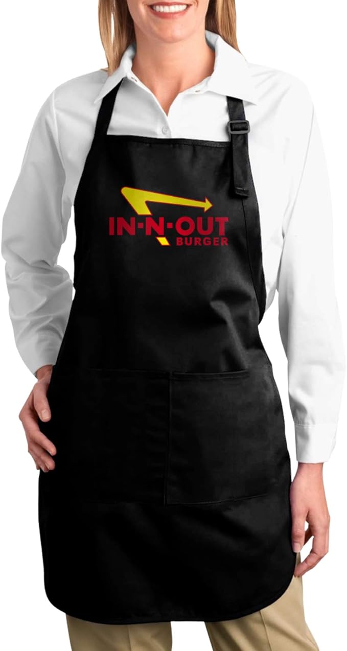 InNOut Burger Adjustable Apron Kitchen Apron Men'S And