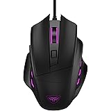 CP3 Wired Gaming Mouse 3200 DPI Adjustable Computer Mouse 6 Buttons PC Gaming Mice with 4 LED Lighting for Desktop Laptop and