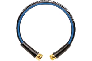 SheeChung Short Garden Hose 2ft x 5/8",Leader Hose for Hose Reel Faucet,Flexible,Lightweight Rubber Hose with Male to Female Fittings,Small Water Hose Heavy Duty,Kink Free,3/4"GHT,Burst 600 PSI