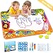 Betheaces Water Drawing Mat Aqua Magic Doodle Kids Toys Mess Free Coloring Painting Educational Writing Mats Xmas Gift for Toddlers Boys Girls Age of 2,3,4,5,6 Year Old 34.5" X 22.5" in 6 Colors primary