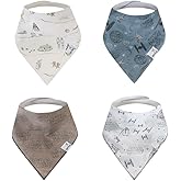 Baby Bandana Drool Bibs for Drooling and Teething 4 Pack Gift Set "Tatooine™" by Copper Pearl