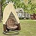 BullStar Patio Hanging Chair Cover Waterproof Wicker Egg Swing Chair Covers with Zipper Heavy Duty Oxford Outdoor Furniture Protector, 75 Inch HX45 Inch D