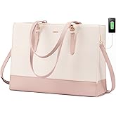 LOVEVOOK Laptop Tote for Women, Fashion Computer Bag 15.6 Inch Large Handbag, Shoulder Bag Purse for Business Work