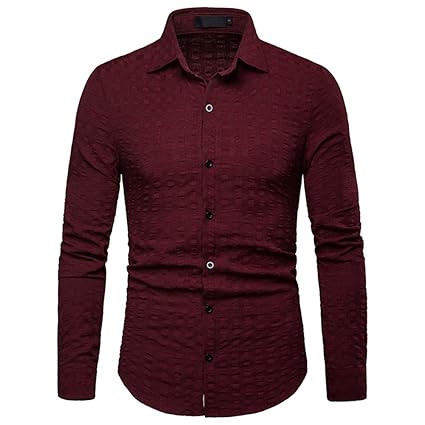 camisa color vino hombre