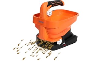 nichro Seed Spreader, USB Rechargeable Handheld Grass Seed Spreader, Fertilizer Spreader with 8 Seed Settings & 6 Speed Levels, Lawn Spreader for Seed, Feed, Weed, and Salt (Battery Included)