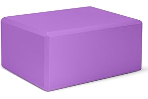 H.J. IMMBIR Yoga Block, Large Yoga Block 9x6x4 Inches, Sturdy Yoga Foam Blocks, High Density & Non Slip Surface for Yoga, Pilates & Stretching, Fitness Accessories for Stability & Balance (Blue)