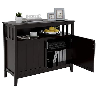 RASOO Sideboard Cabinet with 2 Doors and Adjustable Shelf