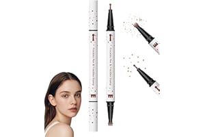 Microneedling Freckle Pen&Stamp Waterproof,Light Brown Long Lasting Life Like Faux Freckle Stain Marker Pencil,Quick Dry Smud