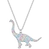 Horse Wolf Giraffe Dinosaur Necklace Gifts,Flamingo Elephant Sloth Llama Mermaid Necklaces Jewelry for Women