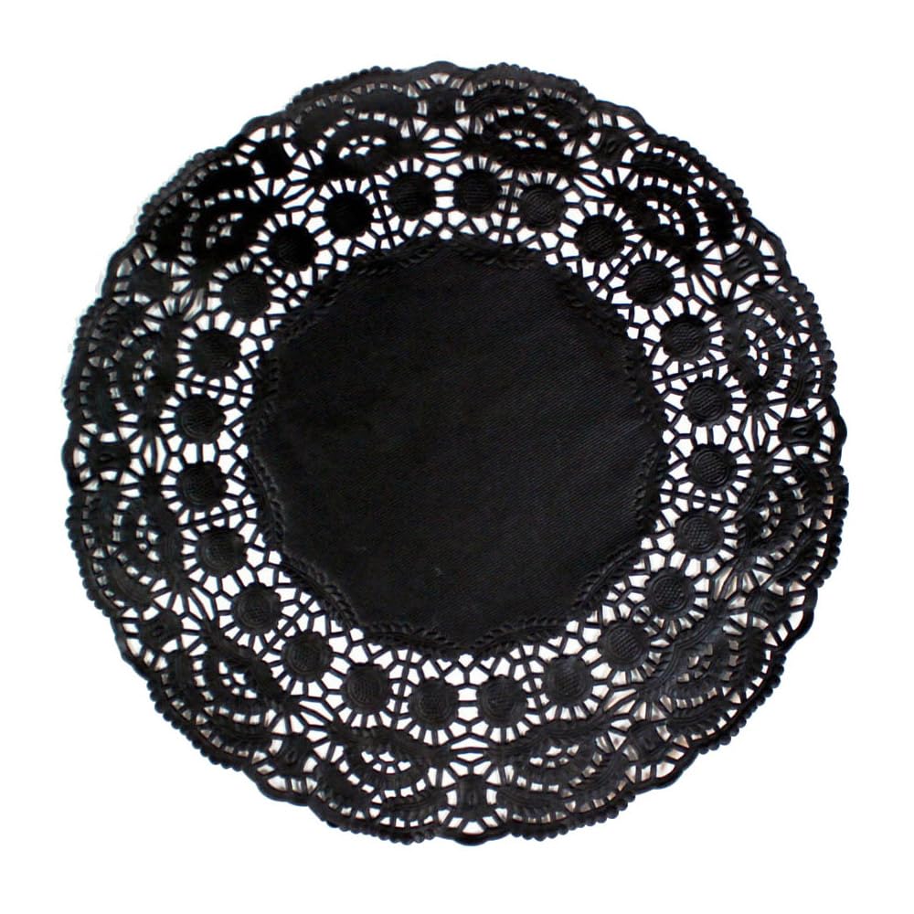 Garcia de Pou Round Doilies, 30.5 cm, Paper, Black, 30.5 x 30 x 30 cm