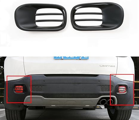 For Jeep Renegade 2015-2017 ABS Rear Bumper Fog Tail Light Lamp Cover Trim