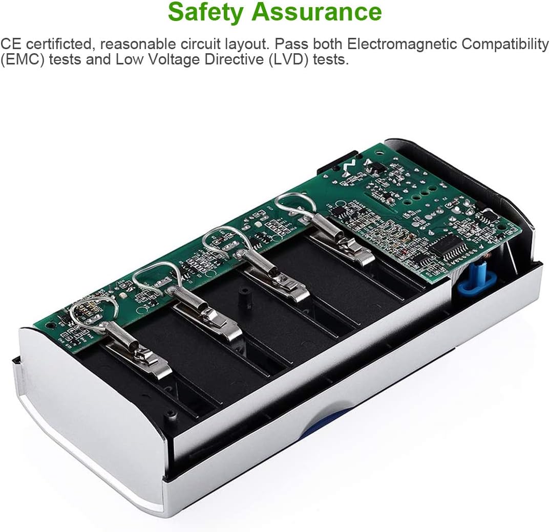 EBL Smart Battery Charger for C D AA AAA 9V Ni-MH Ni-CD Rechargeable Batteries with Discharge Function & LCD Display: Home Audio & Theater