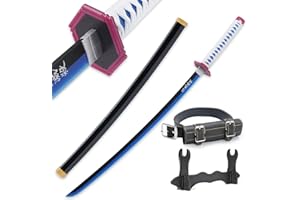 Cold Blade Demon Katana - 41 Inch Anime Replica with Belt and Stand - Durable Sword Perfect for Cosplay - Nichirin Sword with Authentic Design