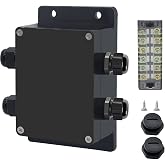 Otdorpatio Project BoxI P67 Outdoor Waterproof Box Electronic Junction Box with 25A 600V 6P Barrier Terminal 2IN/2Out Electrical Boxes 4.5x3.5x2.12 inch