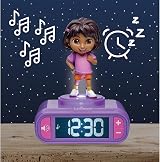 LEXIBOOK Dora Night Light Alarm Clock Purple RL800DOR with 6 Sounds view 3