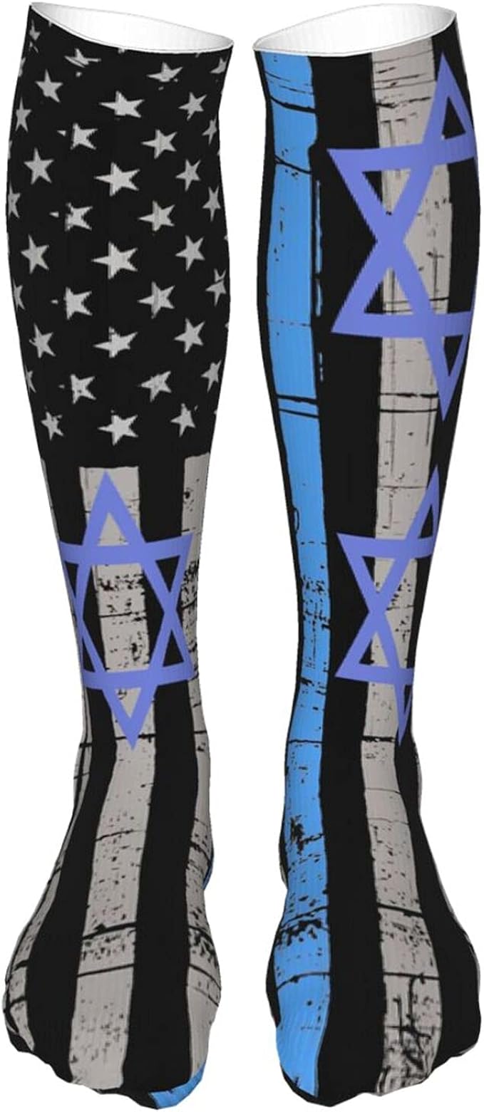 Crazy Funny Hanukkah Jewish U KneeHigh Novelty Socks Funny