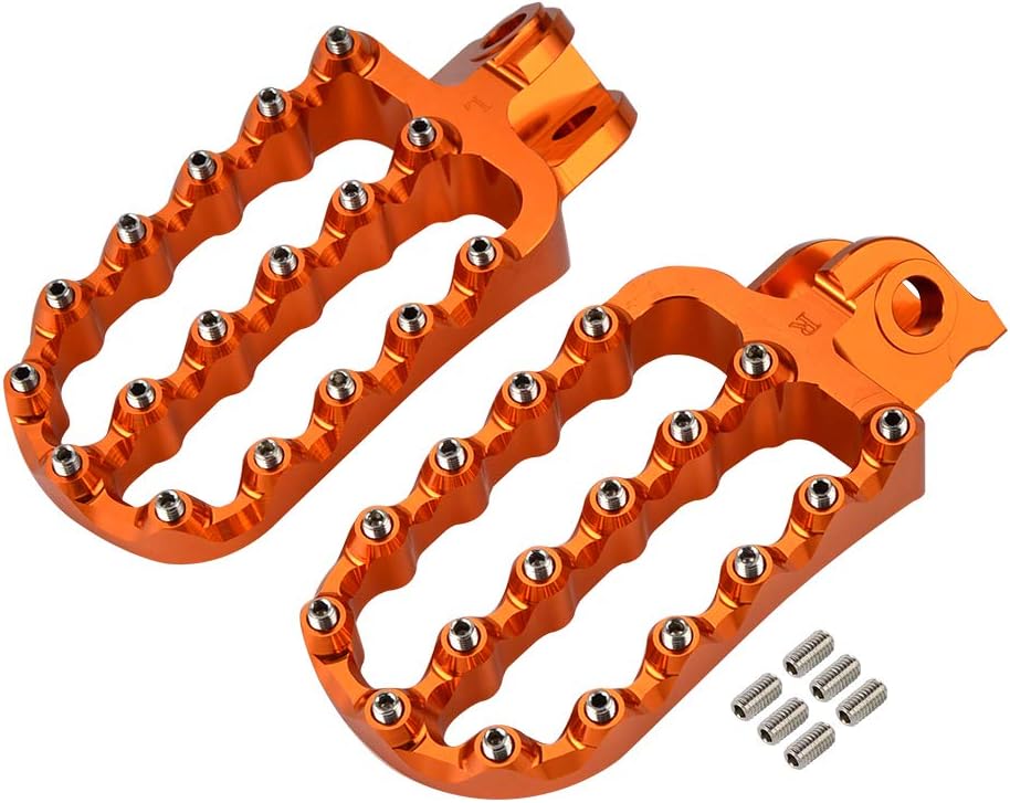 Castillano's Shop - Foot Rests - Enlarged Footrest Footpegs Foot Pegs Rest For for KTM 790 Adventure R 1090 1190 950 990 1290 Super Adventure S T SMT SMR Supermoto (ORANGE)