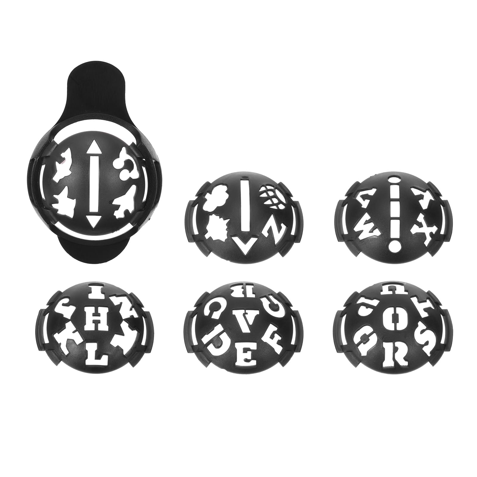 PATIKIL Golf Ball Liner, 1 Set Golf Line Marking Drawing Stencils Golf Ball Marker Alignment Tool for Golfer, Black