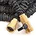 Gnome Garden Hose | Flexible Expandable Non-Kink Water Hose | Best in Class Reinforced USA Sized Solid Brass Connectors | On/Off Valve, Lightweight, Pocket Bag, Great Gift for Men or Women