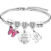 Nimteve Inspirational Bracelet Birthday Gifts for Women You Are Awesome Bracelet Birthday Bracelet Gifts for Mom Aunt Happy Birthday Bracelet for Friends Sister Daughter Granddaughter