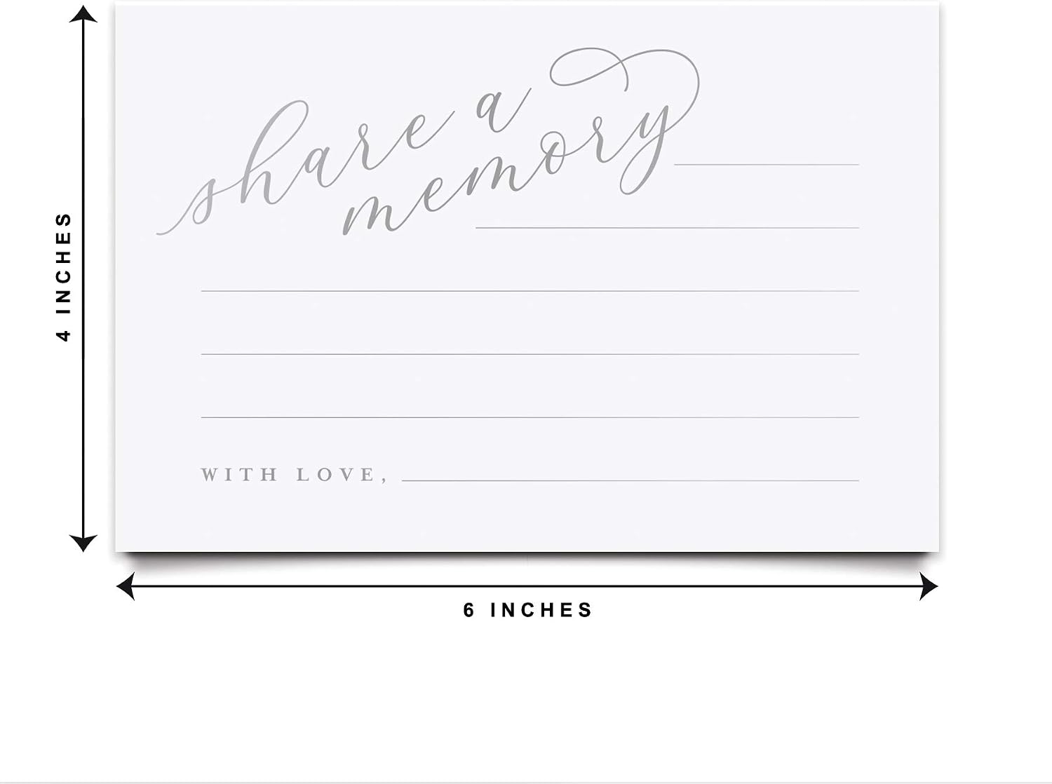 Bliss Collections Silver Share A Memory Cards, Perfect for: Funeral, Celebration of Life, Memorial, Retirement - Image 4