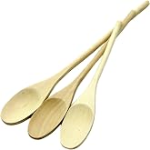 Chef Craft Select Maple Solid Spoon Set, 10, 12, 14 inch 3 Piece Set, Natural