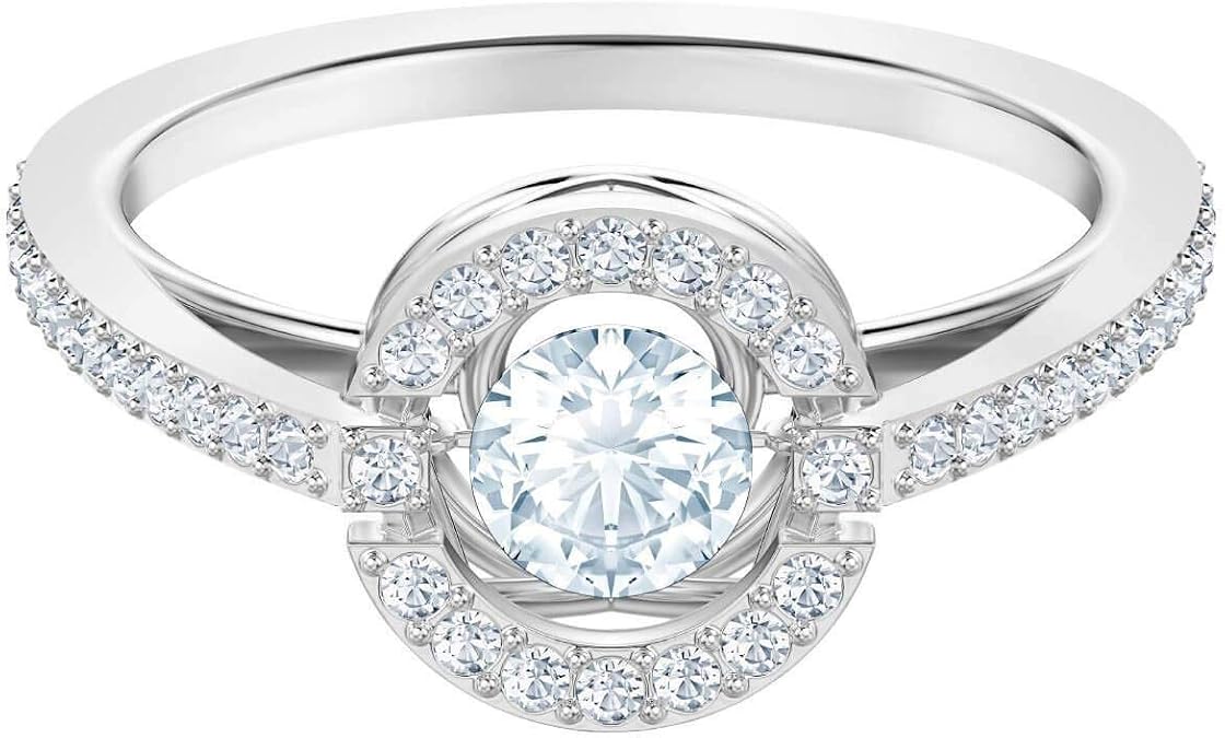 Rosévergoldeter Edelstahl Kristall Herzen Ewigkeit Mode Ring