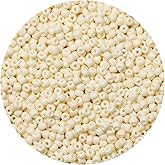 KERGAEN 4mm Glass Seed Beads Bulk - 200g (Approx. 2400 pcs) - 6/0 Round Craft Beads for Jewelry Making - Earrings, Bracelets, Necklaces