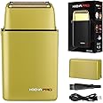 HIENA PRO Foil Shaver for Men Barber, Double Electric Foil Trimmer, Professional Electric Razor, Close Shaver, Cordless Rechargeable with USB, Yellow